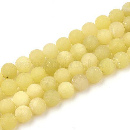 Chapelets de perles en jade citron naturel G-T106-307-1