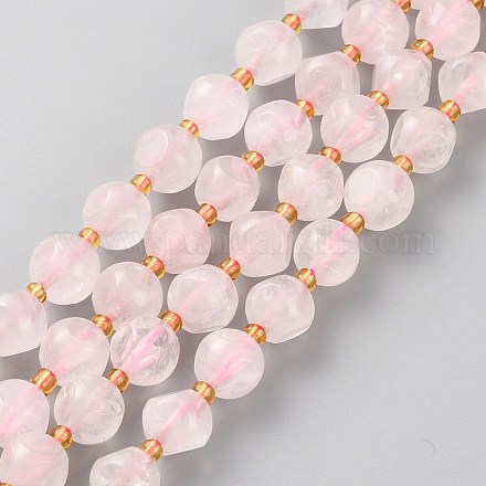 Madagascar rosa naturale perle di quarzo fili G-A030-B35-8mm-B-1