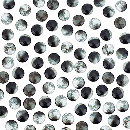 Glas cabochons GLAA-WH0025-26-1