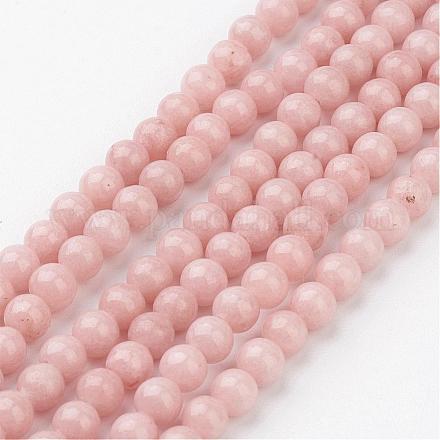 Natural Mashan Jade Round Beads Strands G-D263-4mm-XS22-1