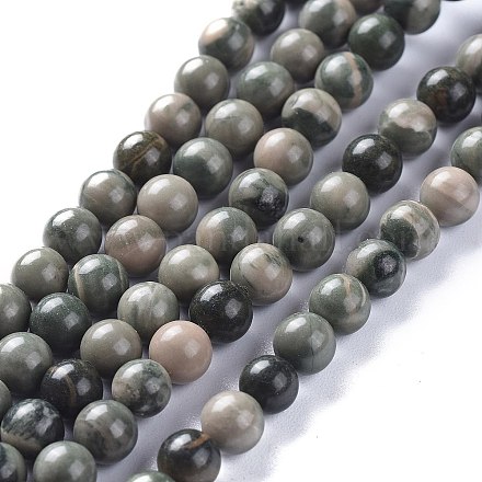 Naturali africa perle di giada fili G-K416-07-6mm-1
