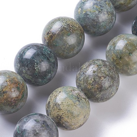 Brins de perles turquoises africaines naturelles (jaspe) G-E524-10-25mm-1