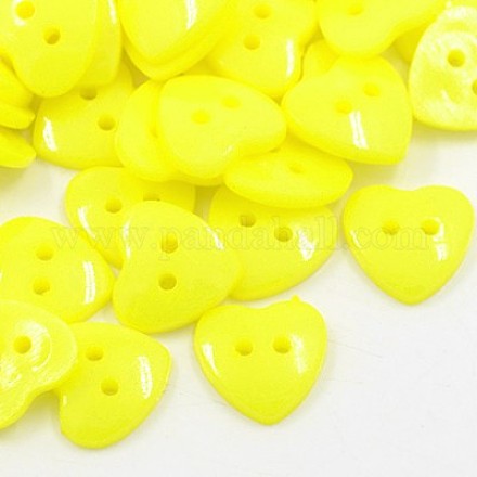 Acrylic Heart Buttons BUTT-E071-B-10-1