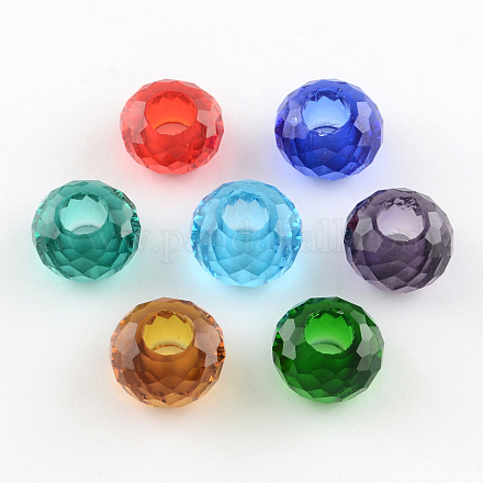 120 Faceted Glass European Beads GPDL-R014-M-1
