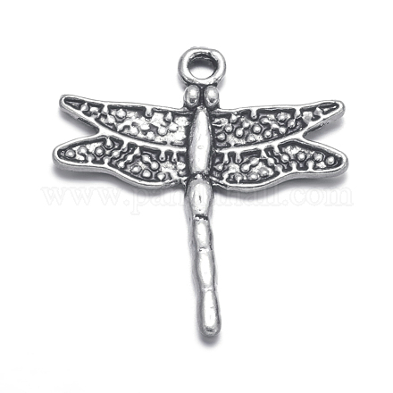 Antique Silver Tibetan Style Dragonfly Pendant X-A0709Y-1