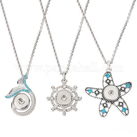 Набор для изготовления ожерелья с застежкой на тему океана «Солнечный ключ» DIY-SC0021-48-1