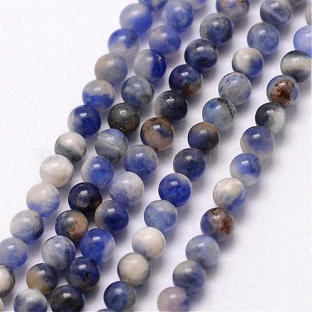 Chapelets de perles en sodalite naturel G-K146-47-3mm-1