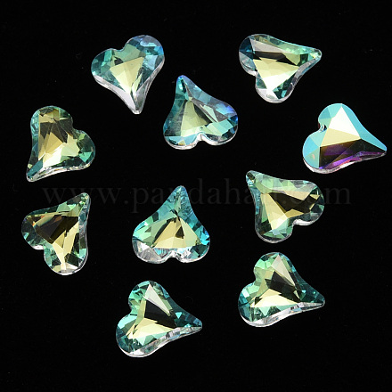 Heart Transparent Glass Cabochons MRMJ-T009-114-1