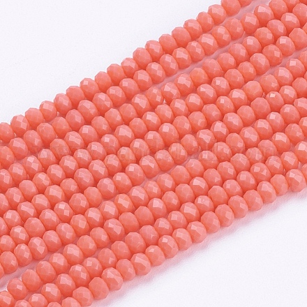 Chapelets de perle en verre opaque de couleur unie GLAA-F078-A03-1