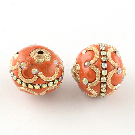 Handmade Indonesia Round Beads IPDL-R033-31D-1