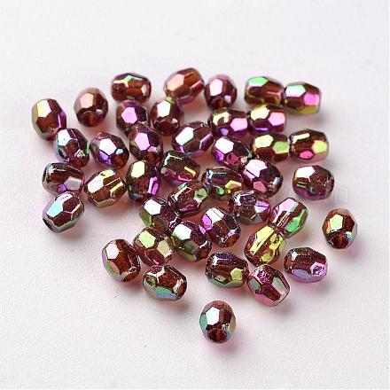 AB Color Plated Eco-Friendly Transparent Acrylic Barrel Beads TACR-L002-4mm-38-1