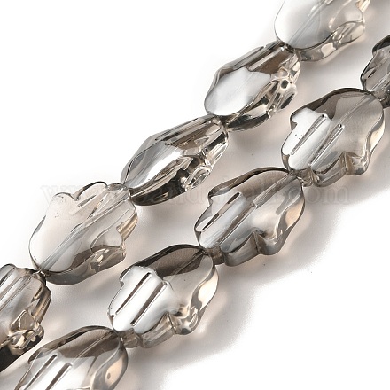 Transparentes perles de verre de galvanoplastie brins EGLA-F159-PL03-1