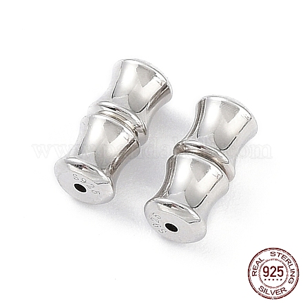Rhodium Plated 925 Sterling Silver Screw Clasps STER-K173-03P-1
