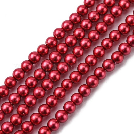 Grade A Glass Pearl Beads HY-J001-4mm-HX098-1