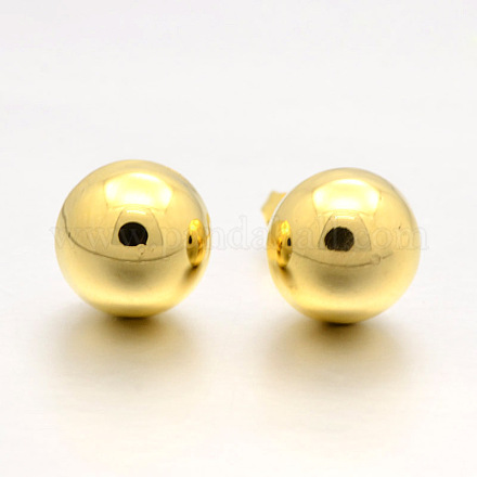 304 Stainless Steel Ball Ear Studs EJEW-N0014-13B-10mm-1