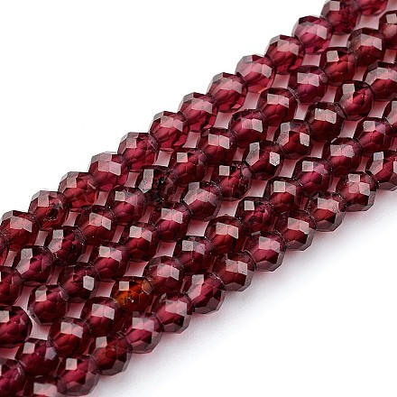 Natürlicher Granat Perlen Stränge X-G-K127-01F-3mm-1