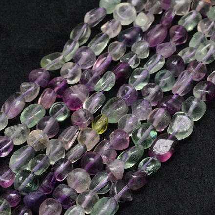Chapelets de perles en fluorite naturel G-P406-52-1