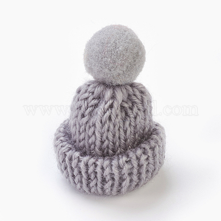 Sombrero de lana tejido a mano decoración AJEW-L066-B04-1
