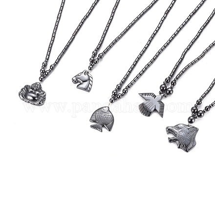 Non-magnetic Synthetic Hematite Necklaces NJEW-G331-05-1