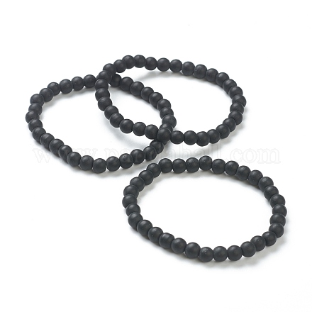 Bracelets extensibles de perles en verre BJEW-D446-B-23-1