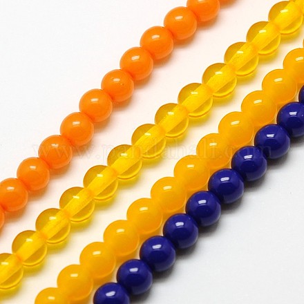 Imitation Amber Resin Round Beads Strands for Buddhist Jewelry Making RESI-A009A-18mm-1