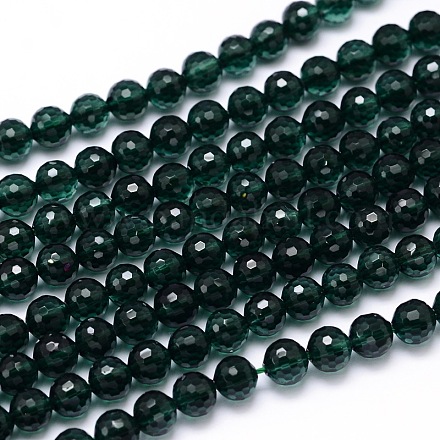 Faceted Round Grade A+ Natural Quartz Crystal Beads Strands G-H1650-6mm-06S-A+-1
