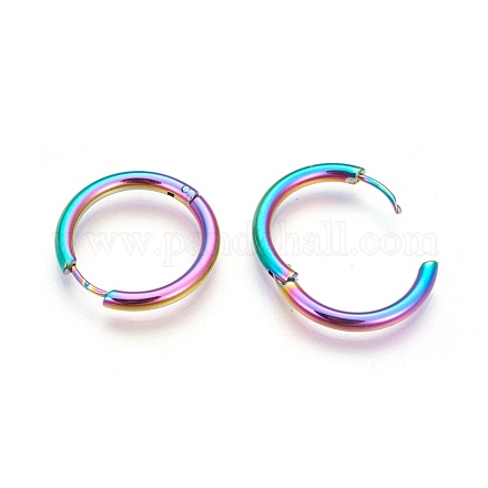 304 Stainless Steel Hoop Earrings EJEW-P177-C-15-1