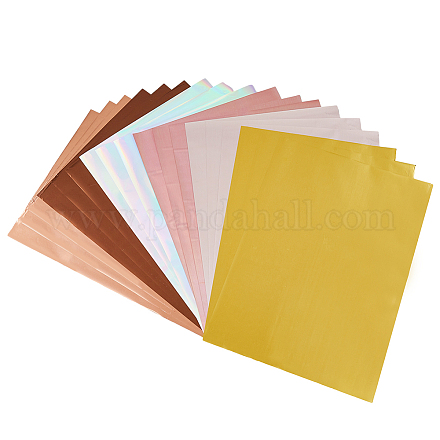SUPERFINDINGS 60 Sheets 6 Styles PET Stamping Hot Foil Paper DIY-FH0006-10A-1