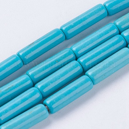 Synthetic Turquoise Beads Strands G-E456-43A-4x12mm-1