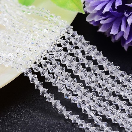Faceted Imitation Austrian Crystal Bead Strands G-M180-6mm-01A-1