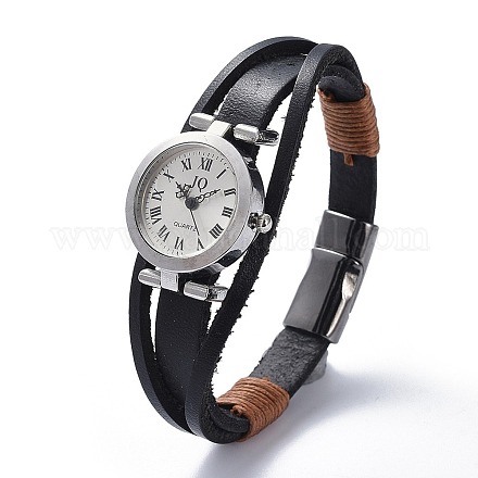 Мужские часы с браслетом из сплава BJEW-JB04429-1