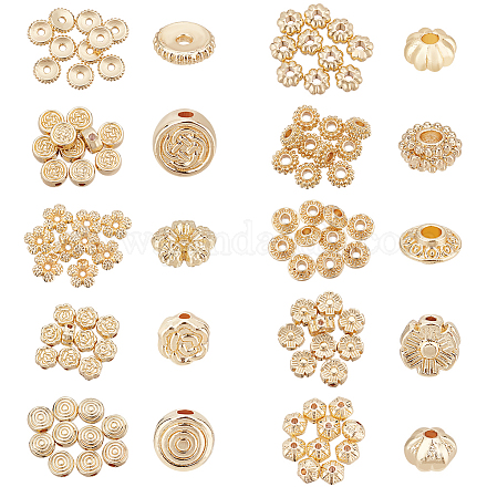 Benecreat 100 pièces 10 perles en alliage de placage de style rack FIND-BC0008-60-1