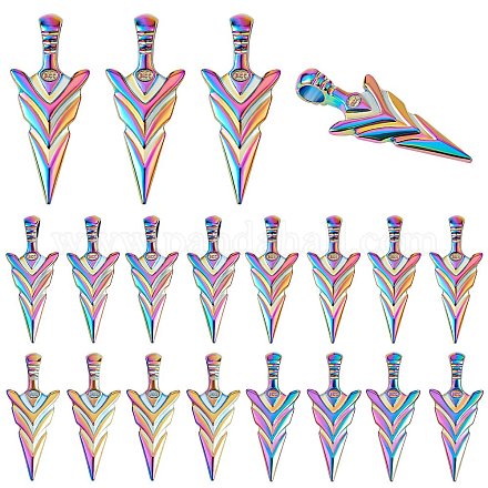 20 pz ciondoli in lega di colore arcobaleno FIND-SZ0005-75-1
