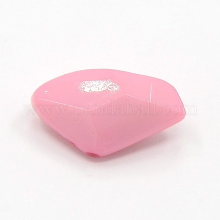 Faceted Opaque Plastic Acrylic Fan Beads MACR-J098-03-1