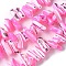 Dyed Natural Trochus Shell Beads Strands, Nuggets, Hot Pink, 9~21x5~7x6~8mm, Hole: 1.2mm, about 54~67pcs/strand, 14.76~15.24 inch(37.5~38.7cm)