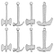 UNICRAFTALE 8pcs 4 Styles Axe Shape Charms Pendants 304 Stainless Steel Textured Hammer Metal Pendants Earing Charms 1.6mm Hole Dangle Charms for Jewelry Making And Crafts
