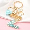 Resin & Acrylic Keychain, with Tassel Pendant and Iron Findings, Letter Z, 10cm, pendant: 26~42mm.