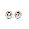 Brass Beads, Pumpkin, Rack Plating, Long-Lasting Plated, Lead Free & Cadmium Free, Platinum, 3x3mm, Hole: 0.8mm