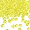 50G Transparency Acrylic Beads, Nuggets, Faceted, Yellow, 9x6mm