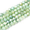 Ombre Effect Dyed Glass Beads Strands, Bicone, Dark Sea Green, 4.2~4.9x3.9mm, Hole: 0.8mm, about 80~81pcs/strand, 11.97~12.13''(30.4~30.8cm)