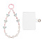 Resin Beads Mobile Straps, with Plastic Sheet, Butterfly, Pink, 15.2cm