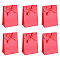 Paper Packing Bags with Bowknot, Rectangle, Tomato, 10.5x7.5x0.3cm, Open: 10.5x7.5x4.1cm