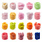 20 Bags 20 Colors Needle Felting Wool, Mixed Color, 100~150mm, 1 bag/color