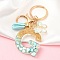 Resin & Acrylic Keychain, with Tassel Pendant and Iron Findings, Letter G, 10cm, pendant: 26~42mm.