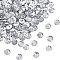 Spray Painted Acrylic Button, Faceted, Mixed Dyed and Undyed, 2-hole, Flat Round, Silver, 10x3mm, Hole: 2mm, 500pcs/box
