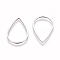 304 Stainless Steel Linking Rings, for Jewelry Making, Teardrop, Stainless Steel Color, 20x13x0.8mm, Inner Diameter: 18x11.5mm