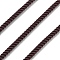 Round Polyester Cord, Twisted Cord, for Moving, Camping, Outdoor Adventure, Mountain Climbing, Gardening, Coconut Brown, 3mm