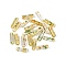 Picasso Transparent Glass Bugle Beads, Light Khaki, 13x4mm, Hole: 0.9~1mm, about 1125pcs/pound
