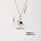 Dreamy Planet Brass Micro Pave Cubic Zirconia Pendant Necklaces, Cable Chains Necklaces for Women, 15.75 inch(400mm)