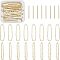24Pcs 3 Style Alloy Big Pendants, Mixed Shapes, Light Gold, 8pcs/style